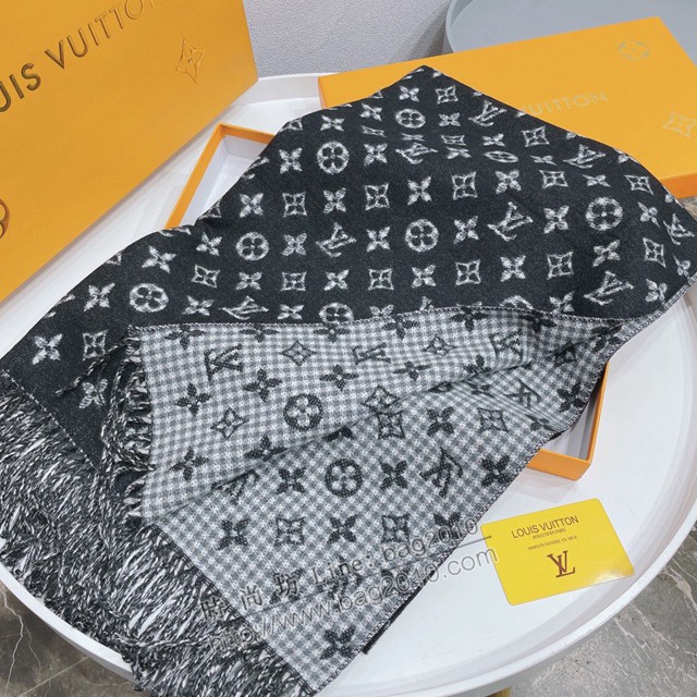 Louis Vuitton圍巾 路易威登經典四葉草圖案女士圍巾 LV高端兔絨圍巾披肩  mmj1005